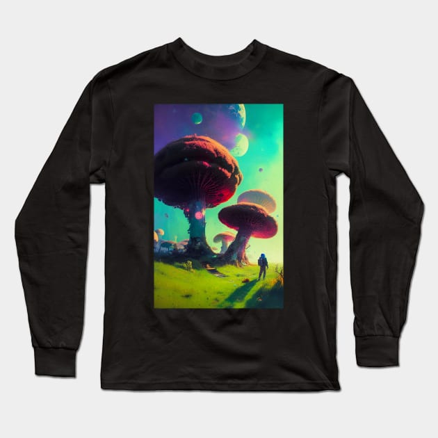 Abstract Another World Explorer Long Sleeve T-Shirt by Voodoo Production